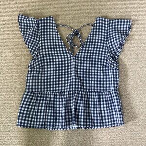 Abercrombie & Fitch Blue Gingham Top